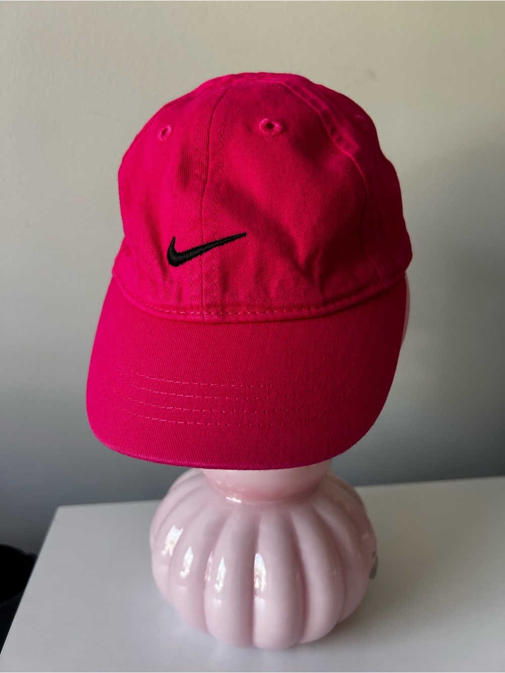 Infant hot pink with black Nike check baseball hate